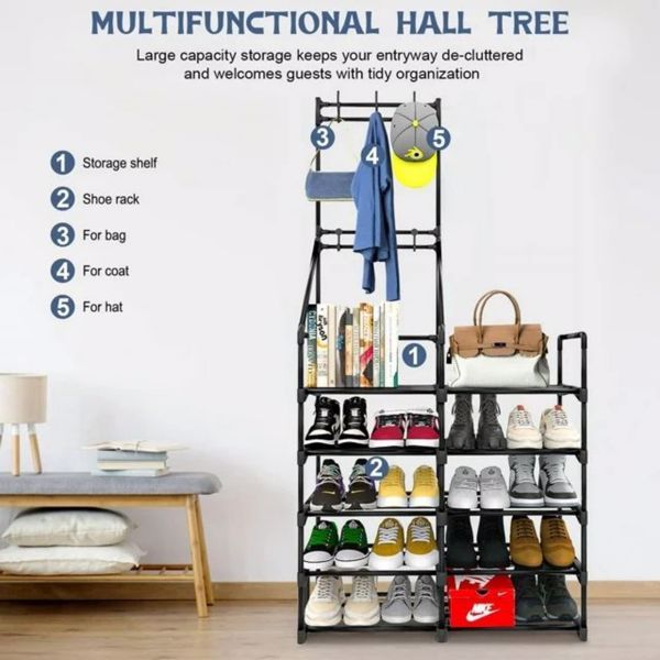 5-Layer Shoe Rack – Space-Saving Shoe Storage Organizer for Home & Entryway