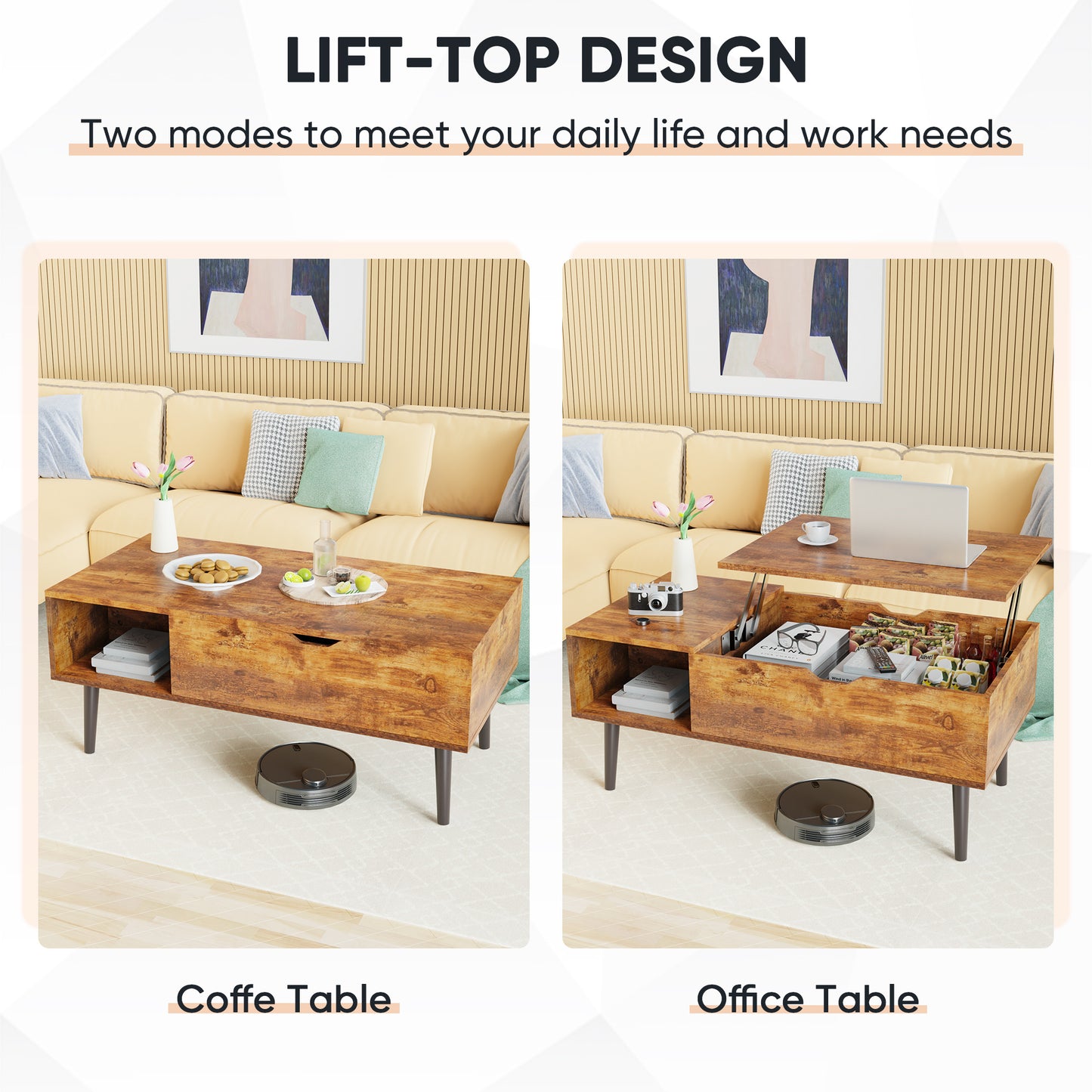 Modern Living Room Coffee Table – Stylish, Durable & Space-Saving Design