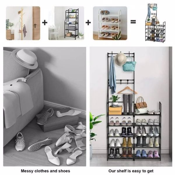 5-Layer Shoe Rack – Space-Saving Shoe Storage Organizer for Home & Entryway