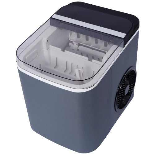 Portable Ice Maker Machine for Countertop, 9 Cubes in 6 Mins, Self-Cleaning, 26Lbs/Day with Basket & Scoop, Ideal for Home or Kitchen