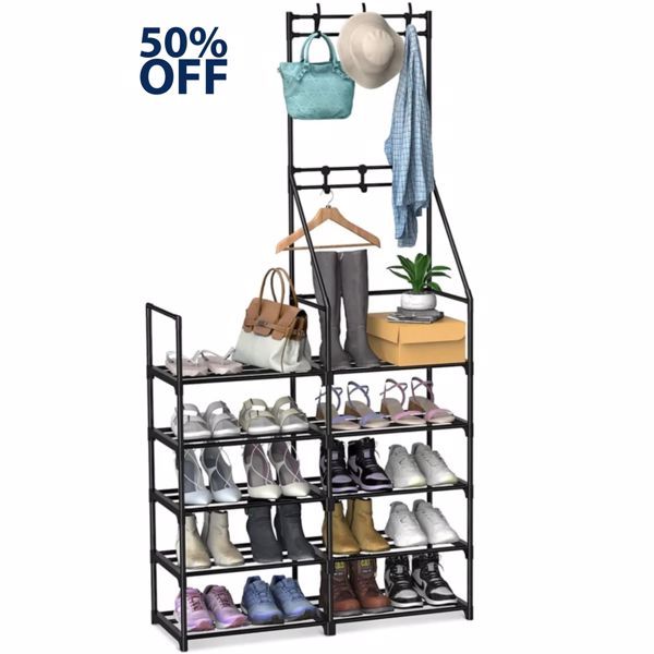5-Layer Shoe Rack – Space-Saving Shoe Storage Organizer for Home & Entryway
